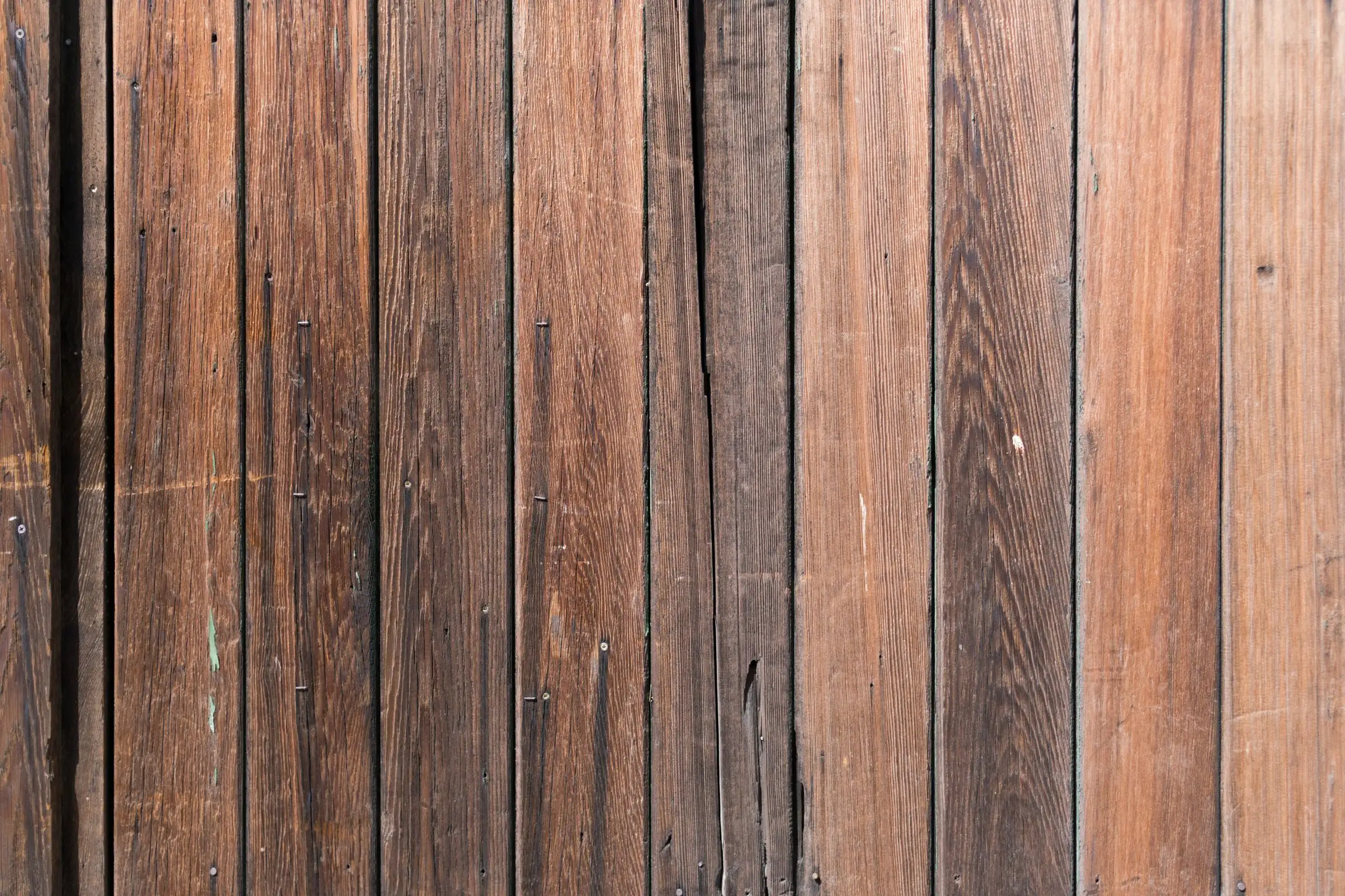 Close view of plank grain running across a floor